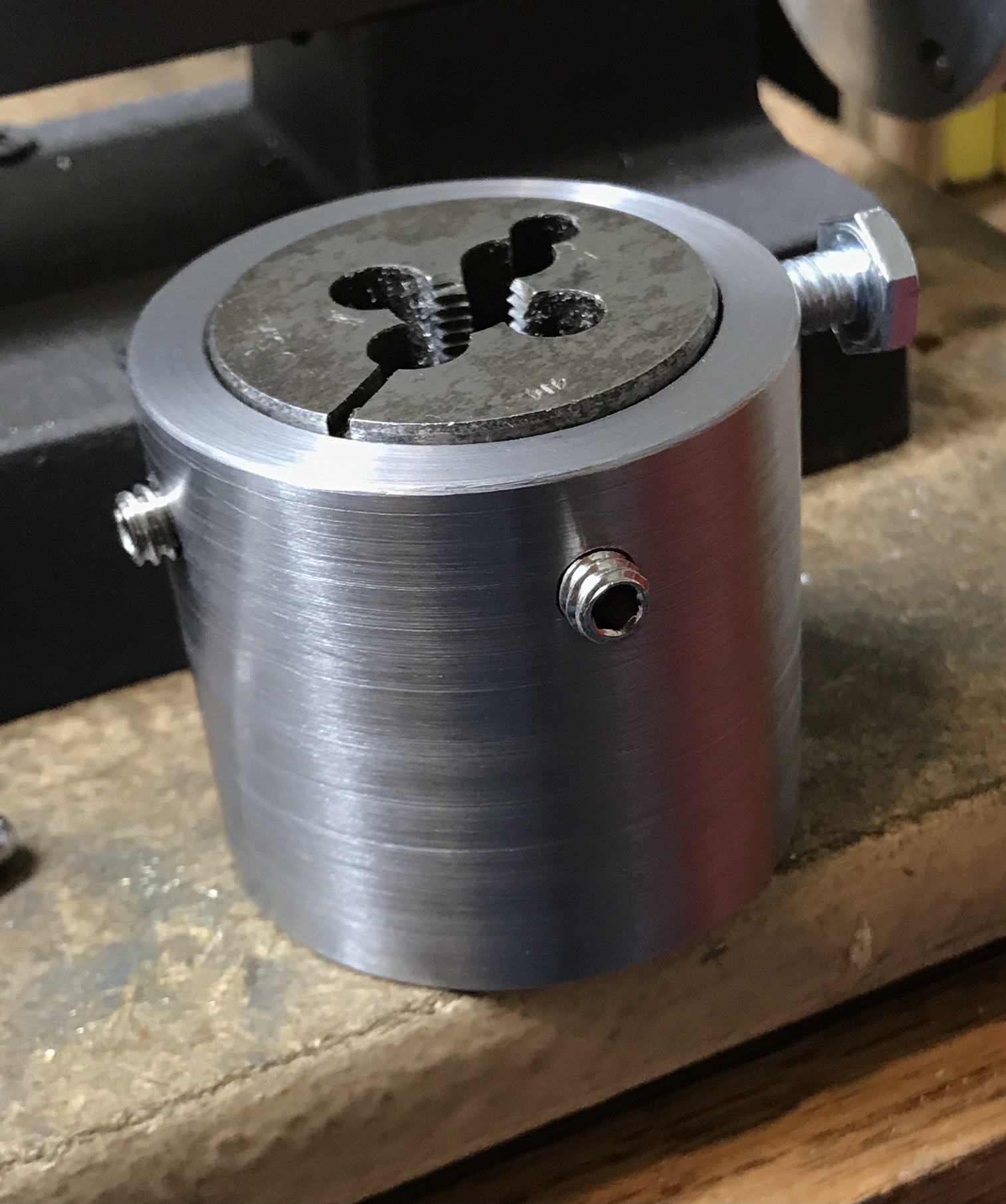 The finished South Bend tailstock die holder